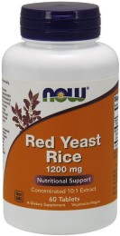 Now Foods Red Yeast Rice 1200 mg – Czerwony Ryż  (60 tab)