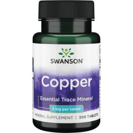 Swanson Copper 2 mg  Miedź (300 tab)