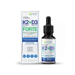 WISH Pharmaceutical  Witamina K2 MK-7 + D3 Forte W Kroplach (30ml)