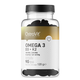 OstroVit Omega 3 D3+K2 (90 kap)
