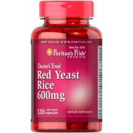 Puritan's Pride Red Yeast Rice Czerwony ryż drożdżowy 600 mg  (120 kap)