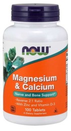 NOW Foods Magnesium & Calcium + D3 + Cynk (100 tab)