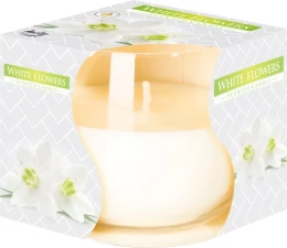 Bispol Świeca zapachowa w szkle Białe Kwiaty