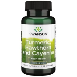 Swanson Turmeric Hawthorn Cayenne Kurkuma Głóg Cayenne (60kap)