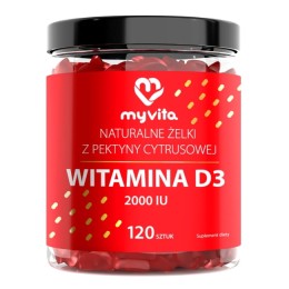 MyVita Żelki naturalne Wit D3 2000IU (120 szt)