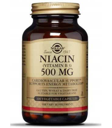 Solgar Niacin Niacyna 500mg(100kaps.)