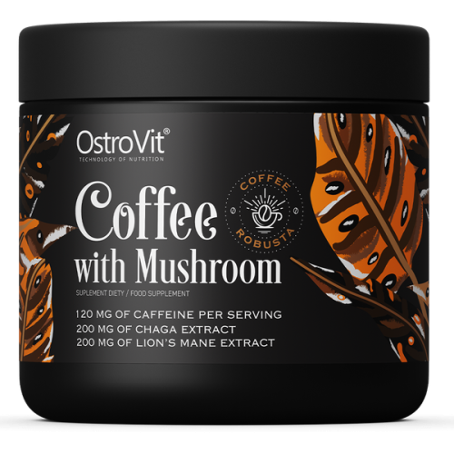 Kawa z grzybami OstroVit 150 g – adaptogeny chaga i lion’s mane