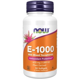 Now Foods Witamina E 1000  mieszanka  Tocopherols (50kap)