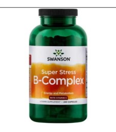 Swanson Witamina B kompleks z formułą antystresową z wit C (240 kap)