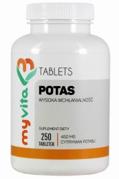 MyVita Potas cytrynian (250tab)
