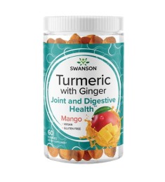 Swanson  Turmeric  with Ginger Mango ( 60 żelek)