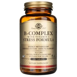 Solgar Witamina B-Kompleks z Witaminą C i formułą antystresową  (250 tab)