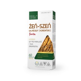Medica Herbs Żeń-Szeń Właściwy (Koreański) Forte 400mg (60kap)