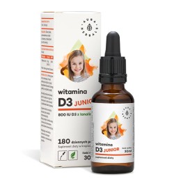 Aura Herbals Witamina D3 Junior (800IU) - krople (30ml) w płynie