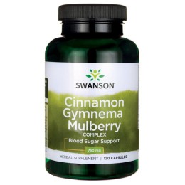 Swanson Kompleks cynamonu, gymnemy i morwy 750mg - (120 kap)