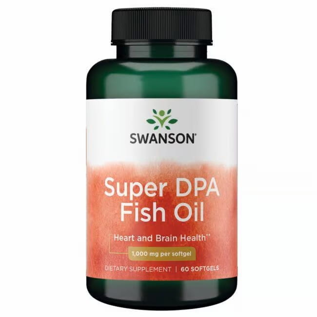 Рыбий жир Swanson Super DPA Fish Oil, омега-3, 60 капсул