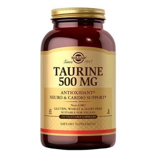 Таурин Solgar Taurine 500 мг, свободная форма, 250 капсул