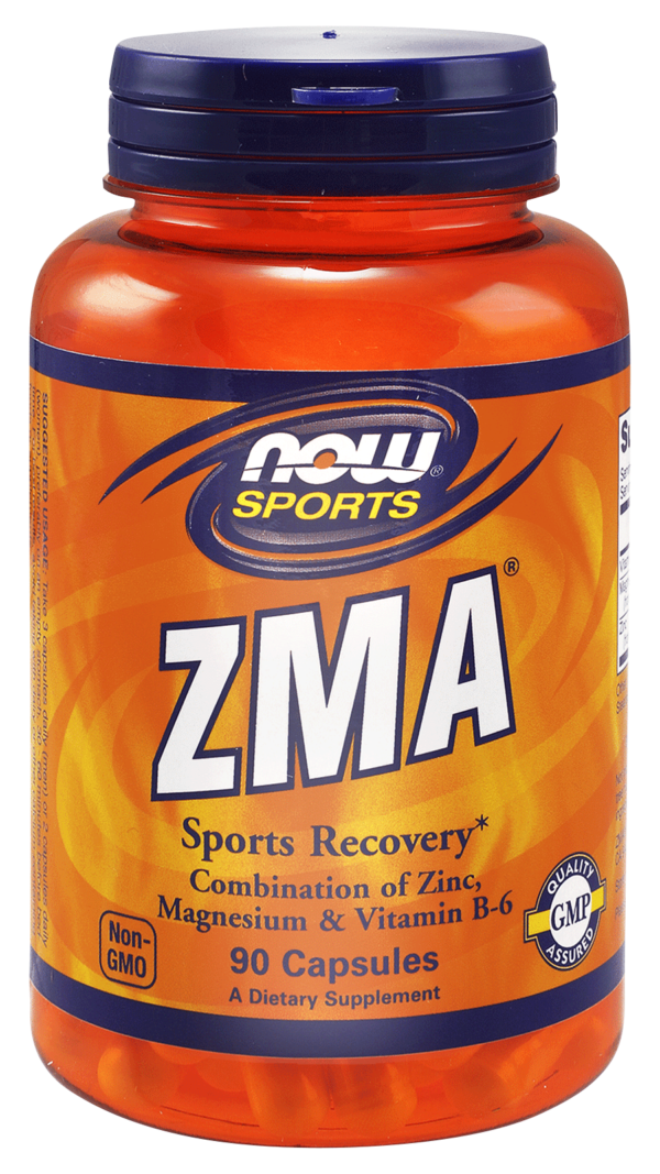 Цинк, магний и витамин B6 NOW Foods ZMA, для восстановления, 180 капсул