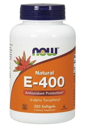 Витамин E NOW Foods E-400 натуральный 268 мг, антиоксидантная защита, 250 капсул