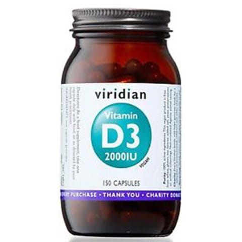 Витамин D3 Viridian 2000 МЕ, 150 капсул