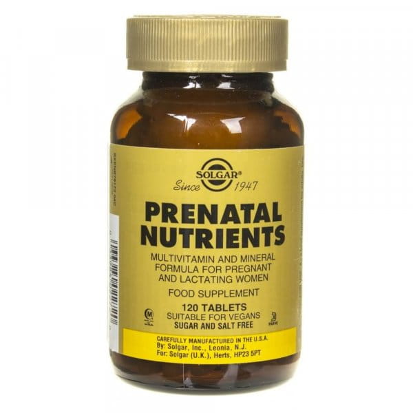 Витамины для беременных Solgar Prenatal Nutrients, 120 таблеток