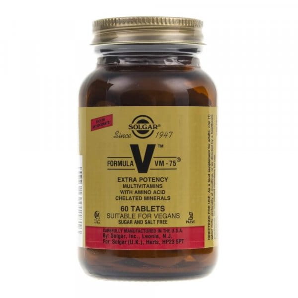 Мультивитамины Solgar Formula VM-75, с хелатными минералами, 60 таблеток