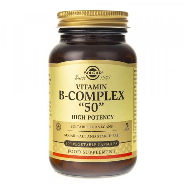 Витамины группы B Solgar B-Complex 50, растительные капсулы, 100 капсул