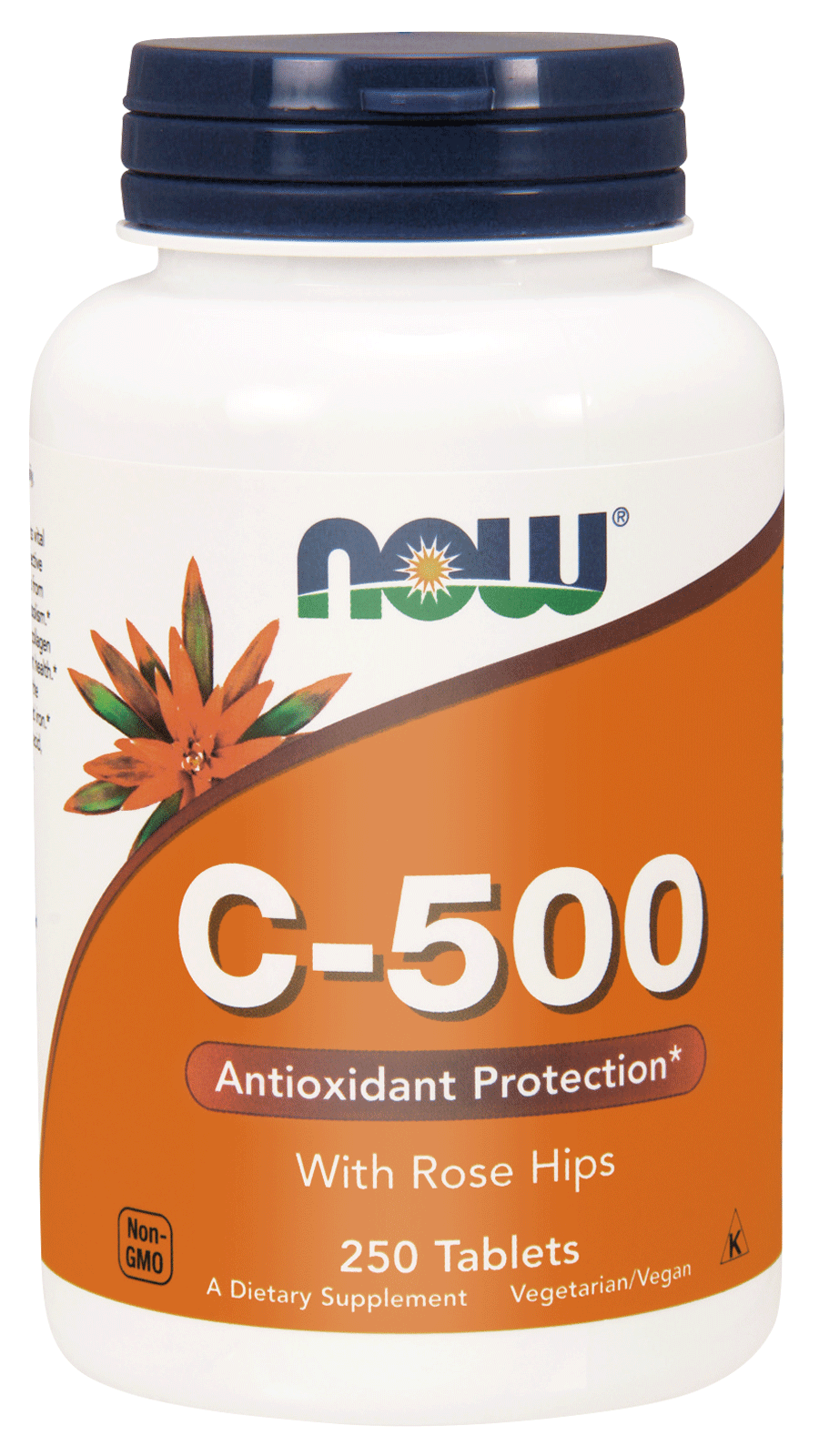 Витамин C NOW Foods C-500 с шиповником, антиоксидант, 250 таблеток