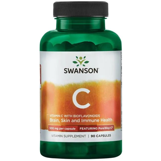 Витамин C Swanson PureWay-C 500 мг, с биофлавоноидами, капсулы