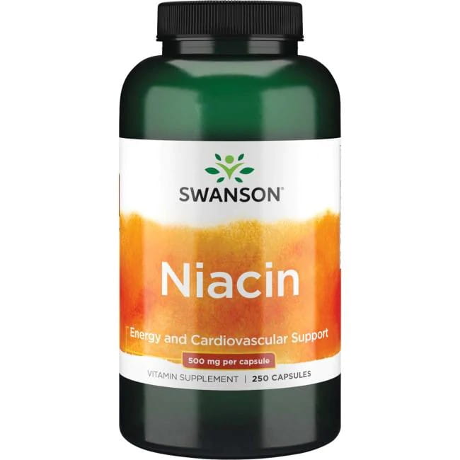 Витамин B3 Swanson Niacin 500 мг, капсулы