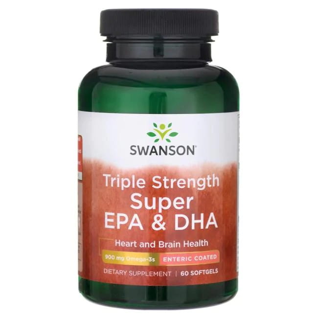 Омега-3 Swanson Triple Strength Super EPA & DHA 900 мг, мягкие капсулы