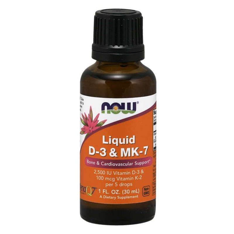 Витамины D3 и K2 NOW Liquid D-3 & K-2 MK-7, капли, 30 мл