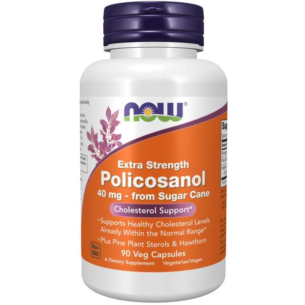 Поликозанол NOW Foods Policosanol Extra Strength 40 мг, 90 капсул