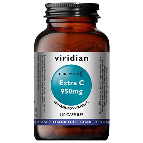 Витамин C Viridian Extra C 950 мг, Ester C с биофлавоноидами, 120 капсул