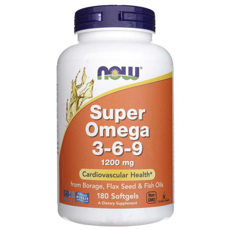 Омега-3-6-9 NOW Super Omega 3-6-9 1200 мг, 180 мягких капсул