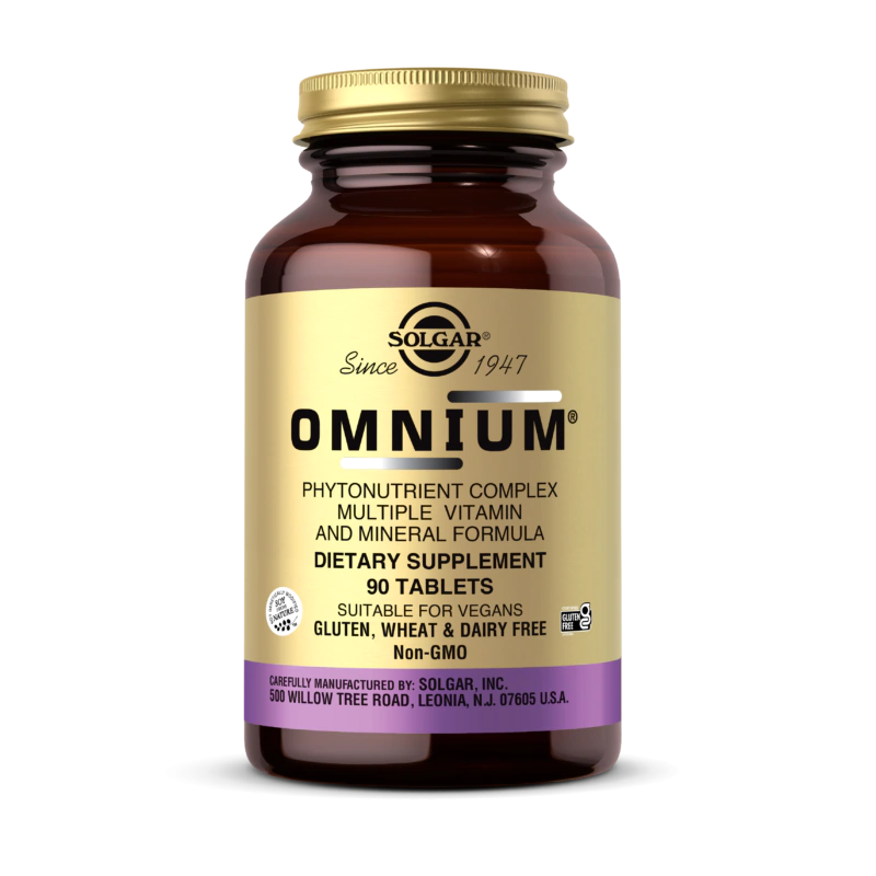Мультивитамины Solgar Omnium, с минералами и фитонутриентами, 90 таблеток
