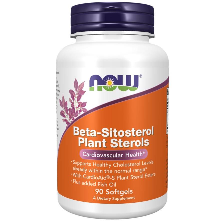 Растительные стерины NOW Foods Beta-Sitosterol, для уровня холестерина, капсулы