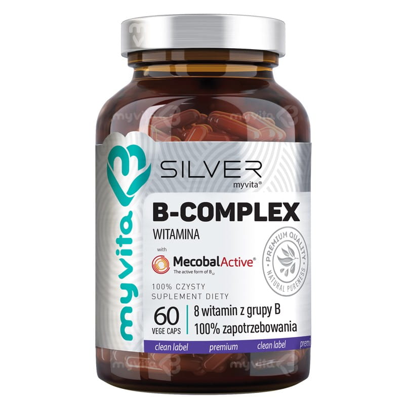 Витамины группы B MyVita Silver B-Complex, метилкобаламин, 60 капсул