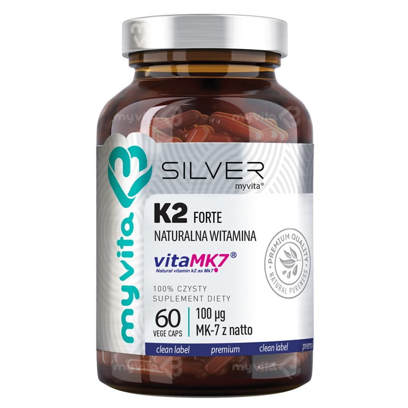 Витамин K2 MyVita Silver Pure MK-7 100 мкг, для костей, 60 капсул