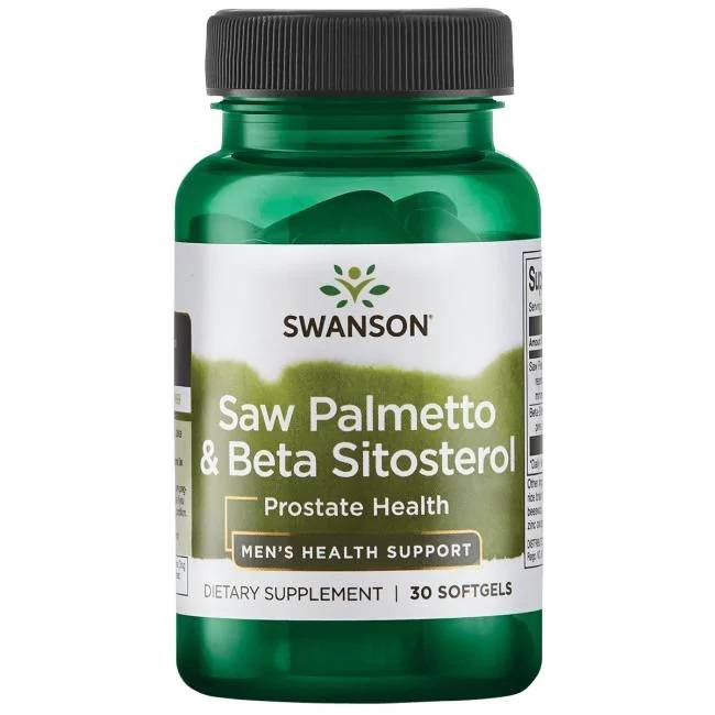 Пальма сабаль Swanson Saw Palmetto & Beta Sitosterol, с бета-ситостерином, капсулы
