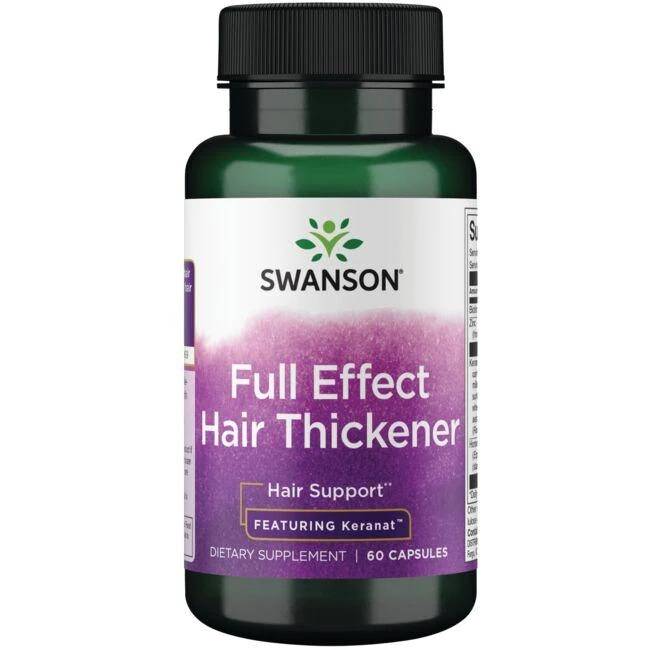 Комплекс для волос Swanson Full Effect Hair Thickener, биотин и цинк, 60 капсул