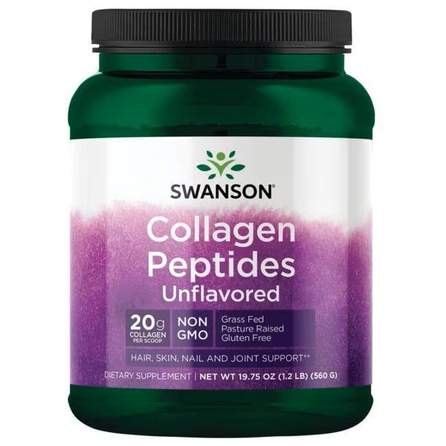 Коллагеновые пептиды Swanson Collagen Peptides, без вкуса, порошок, 560 г