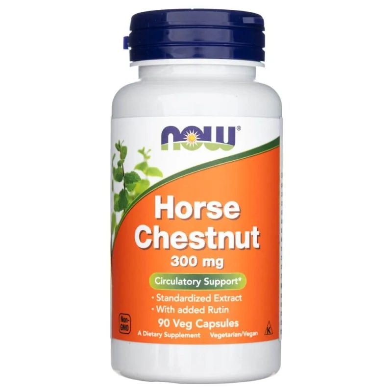 Конский каштан NOW Horse Chestnut 300 мг, с рутином, 90 капсул