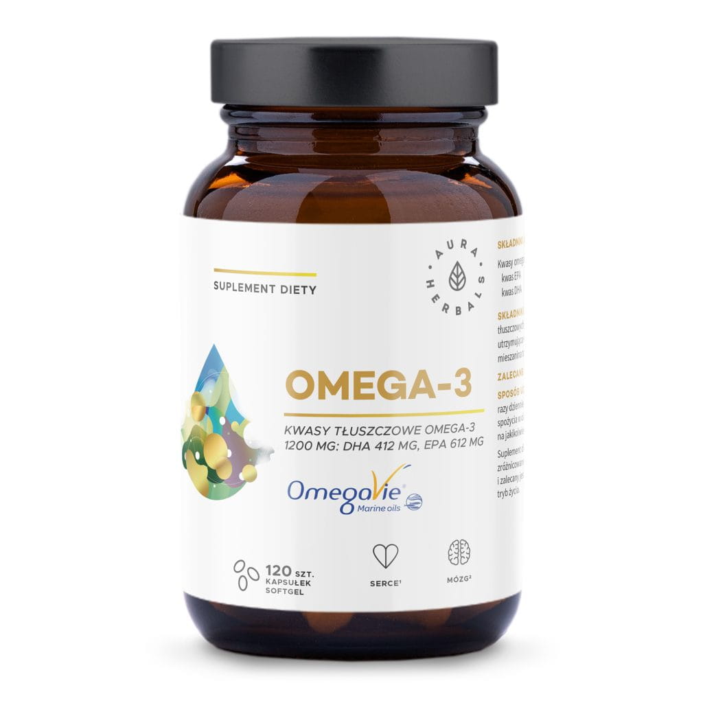 Омега-3 Aura Herbals 1200 мг, рыбий жир OmegaVie, капсулы