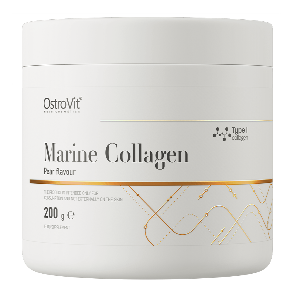 Коллаген морской OstroVit Marine Collagen, 2200 мг пептидов, груша, порошок, 200 г