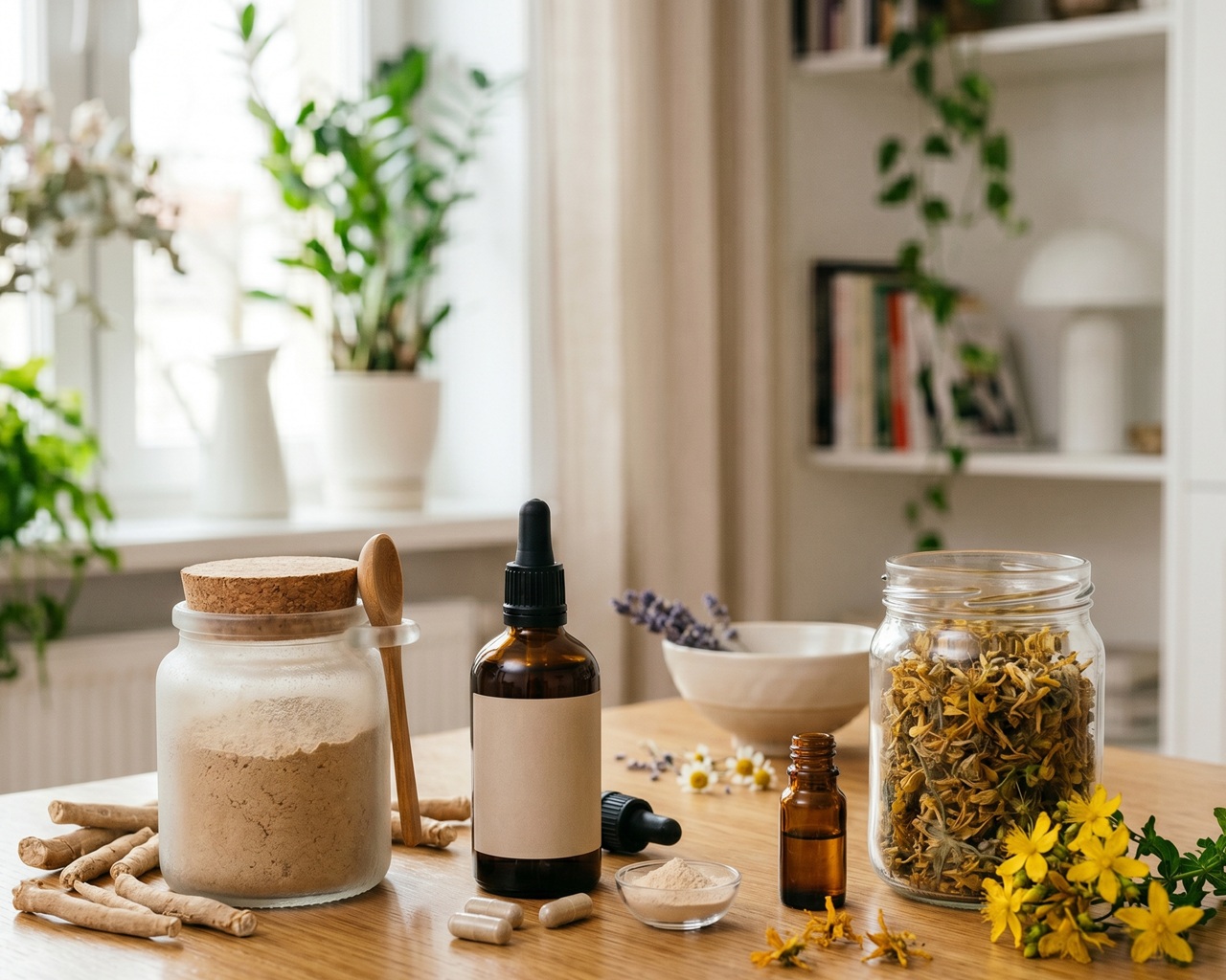 Ashwagandha, dziurawiec i GABA – naturalne wsparcie nastroju i snu